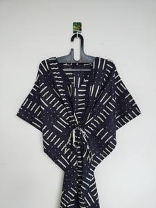 Vestido Kaftán de Algodón Hecho a Mano en India, Ligero, Estilo Kimono, para Playa - Product Image 2