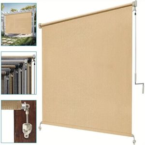 Tenda Parasole Avvolgibile Senza Fili per Esterni con Protezione UV, Design per Patio, Gazebo, Portico, Balcone e Terrazza - Product Image 1