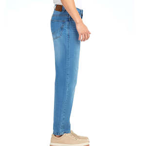 New Hot Sale Wholesale Men Cotton Formal Classic <b>Jeans</b> Male Denim Pants <b>Work</b> Wear Men's <b>Jeans</b> - Product Image 3