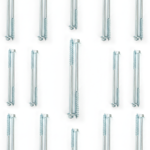 Class 4.8 & 6.8 Zinc Plated Carbon Steel Hex Head Partial Thread Lag <b>Screws</b> M6-M12 Metric/Inch Standard PDC - Product Image 1