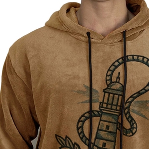 Sweat-shirt à capuche en velours pour homme, 100 % haute qualité, doux, chaud, confortable, idéal pour l'hiver, style décontracté. - Product Image 3