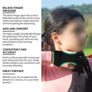 Protección de manos superior para tiro con arco, para clubes y escuelas de tiro con arco, protector de dedos de alta calidad para un aprendizaje seguro y desarrollo de habilidades - Product Image 5