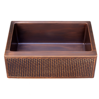 Évier de cuisine artisanal en cuivre antique, style ferme, à cuve unique, évier de préparation en cuivre pour bar, à encastrer sous plan, lavabo en cuivre fait main pour hôtels