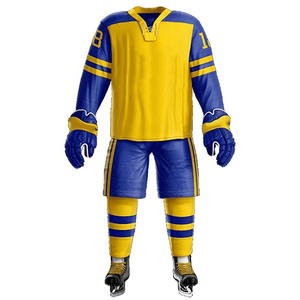 Uniforme de hockey sur glace personnalisé pour adultes, maillot à col en V pour hommes, sublimation, léger, respirant, vêtements d'entraînement pour équipe, vente en gros - Product Image 6