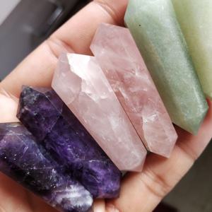 Atractivo Mix de Piedras Preciosas con Punta de Lápiz de Doble Terminación | Colgante de Cristal Natural Multicolor con Alambre Envolvente, Venta al por Mayor de Piedras de la India - Product Image 3