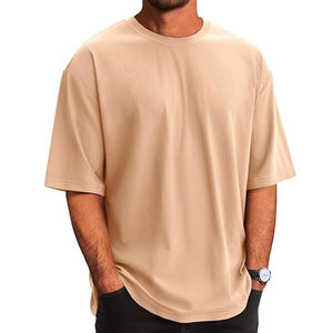 Custom Logo Heavy Weight Tshirts Over size Tee <b>Shirt</b> Summer Sportswear Half Sleeves <b>Thick</b> Cotton Loose Oversized Blank <b>T</b> <b>Shirts</b> - Product Image 6