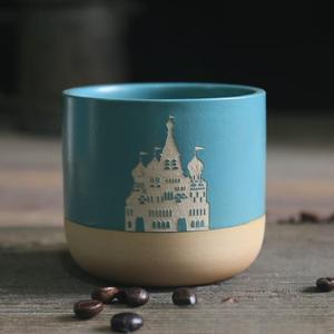 <span class=keywords><strong>Tazza</strong></span> in Ceramica con Logo Personalizzato, <span class=keywords><strong>Tazza</strong></span> <span class=keywords><strong>da</strong></span> <span class=keywords><strong>Tè</strong></span> Giapponese 220 <span class=keywords><strong>ML</strong></span> con Motivo Inciso Arabo Senza Manico per Latte, Latte Macchiato, Acqua - Product Image 3