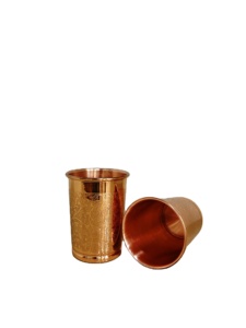 Premium Engraved Copper Drinking Glass Handcrafted Floral Design Ayurvedic Vessel Luxury Seamless Copper Tumbler for Gifting - Product Image 3