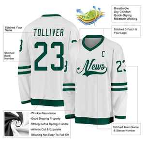 Full Sleeve Breathable Solid Digital Printed Adjustable Strap <b>Best</b> Quality Custom Team Name 100% Polyester Ice Hockey Jersey - Product Image 4