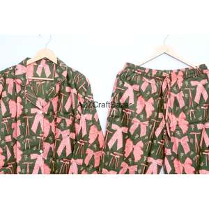 Conjunto de Pijama de Verano para Mujer, 100% Algodón Puro, Suave y Transpirable, de Lujo, Tejido, 2 Piezas, Pantalones Cortos y Camiseta - Product Image 6