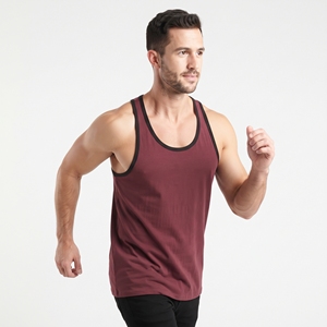 <b>Men's</b> Sleeveless Athletic Tank Top Color Trim Breathable Gym Workout Shirt Fitness Sports <b>Training</b> <b>Vest</b> - Product Image 3