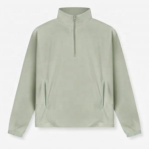 Sweat-shirt à col zippé 1/4 pour homme, coupe classique, en polyester doux, personnalisable, pour commandes en gros, fournisseur de vêtements - Product Image 4