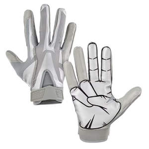 Guantes de Receptor de Fútbol Americano Ultra-Aderentes al Por Mayor, Calidad Premium, Ligeros, de Cuero y Látex, Impermeables y Antideslizantes - Product Image 4