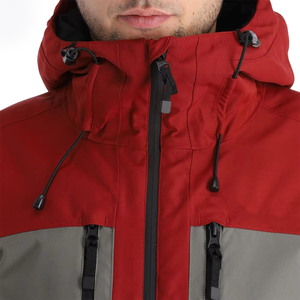 Men's Red Hooded Ski <b>Jacket</b> Waterproof Gore-Tex Synthetic Insulation Outdoor Winter Wear - Product Image 6