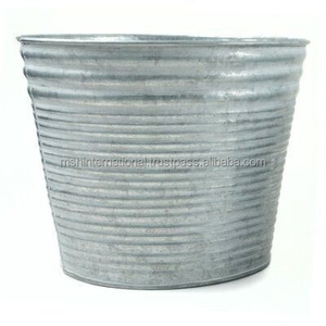 Mộc Mạc Mạ Kẽm Kim Loại Giỏ Khay Trồng Dài Máng Hình Kẽm Chậu Hoa Cho Container Vườn - Product Image 6