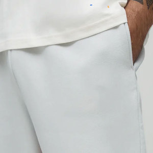 Men's White Spliced Sweatpants Elastic Waist Casual Lightweight <b>Polyester</b> <b>Joggers</b> Summer Wear Color Blocked Design - Product Image 6