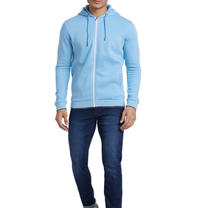 Sweat-shirt à capuche personnalisé avec fermeture éclair intégrale, en coton, style streetwear, pour homme - Product Image 4