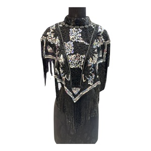 2026 Beaded <b>Sequins</b> Cape 100% Cotton Fabric Best Price From India - Product Image 1