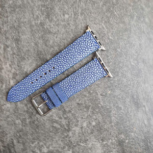 Handmade Genuine Stingray Leather <b>Watch</b> Strap Customizable Smartwatch <b>Band</b> for Apple <b>Watch</b> Compatible - Product Image 1