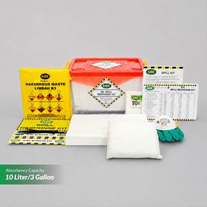 Kit de Réponse aux Déversements d'Huile SABER, Boîte Transparente avec Couvercle Rouge, Modèle Portable de Contrôle des Fuites Industrielles SO10-SK/CB - Product Image 2