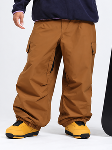 Unisex Plus Size Oversized Ski <b>Trousers</b> -Tex 10,000mm 140g 100% Polyester <b>Waterproof</b> Elastic Cuffs Functional Pockets for - Product Image 1