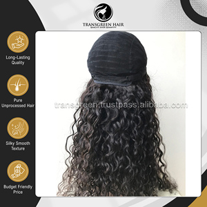 100% Raw Unprocessed Virgin Natural Curly <b>Wig</b> with Bangs Human Hair Extension from Genuine Indian Wholesaler at Least Price - Product Image 4