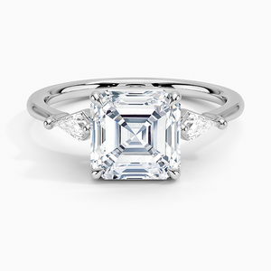 BOJ <b>Ring</b> 0106 Asscher Cut 925 Silver Kite Prong Setting Solitaire <b>Diamond</b> <b>Ring</b> 2ct D Color VVS1 Moissanite GRA Certified Sale - Product Image 1