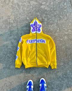 Sweat à capuche zippé surdimensionné pour homme en coton éponge 500 g/m² avec motif animal 3D personnalisé pour le streetwear d'automne. - Product Image 3