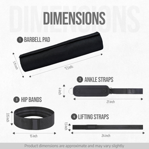 Premium Fitness Combo Set Featuring <b>Hip</b> Resistance Band Adjustable Ankle Strap Barbell <b>Pad</b> and Heavy Duty Lifting Straps 2026 - Product Image 2