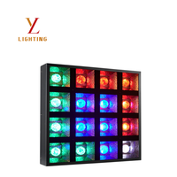 Projecteur de scène LED matriciel 16 yeux 500W RGBW 4-en-1 DMX512 RDM, activé par le son, avec fonctions Strobe et Wash, pour DJ, discothèque, bar, KTV, club, spectacle