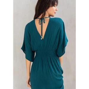 เดรสยาวแขนยาวครึ่งแขนสำหรับผู้หญิง ดีไซน์หรูหรา ผลิตจากผ้าฝ้ายธรรมชาติ 100% เป็นมิตรต่อสิ่งแวดล้อม เหมาะสำหรับใส่ในชีวิตประจำวัน มีจำหน่ายแบบสั่งซื้อจำนวนมาก - Product Image 2