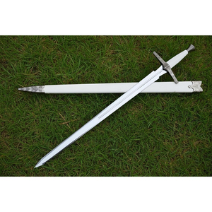 Épée blanche de sorcier en acier inoxydable, Giralt de Ravia, épées vikings médiévales, fourreau décoratif - Product Image 3