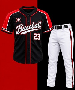 Custom Baseball Jersey Pants Set Quick Dry Breathable Team Uniform Adult Softball Apparel 100% Polyester Heat-Transfer Printed - Product Image 1