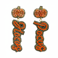 Anting-anting gantung bentuk bunga perak lapis, buatan tangan, warna pink nanas, untuk anak perempuan, ringan, dengan manik-manik biji kaca tropis