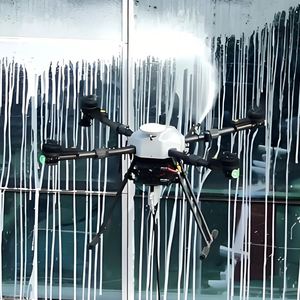 Superior High Pressure Automated Aerial Scrubber with Rotating Brushes for <b>Solar</b> Panel Washing - JIUSI D15R - Product Image 1