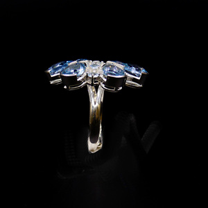 Anillo Clásico de Plata de Ley 925 con Topacio Azul, Joyería Plateada para Mujer, Moda para Bodas - Product Image 5