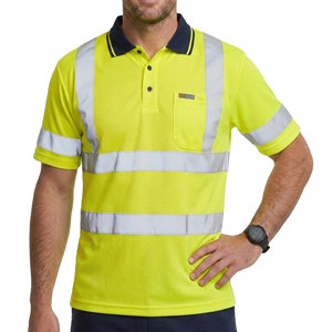 Camisetas Polo de Seguridad de Alta Visibilidad Profesionales con Bandas Reflectantes, Tejido Piqué Transpirable, Camisetas Polo de Trabajo Personalizadas al por Mayor - Product Image 1