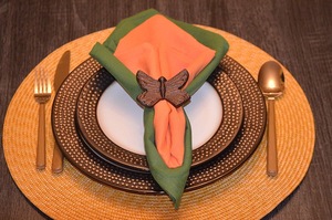 Butterfly Shape Metal Napkin <b>Ring</b> Vintage Table Decoration Party Napkin <b>Rings</b> 4.5cm Durable Design - Product Image 1