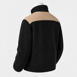 Men Polar Sherpa <b>Jacket</b> With A Plush Texture Cozy Feel And Warm Design For Winter Outings Travel And Everyday Wear - Product Image 3