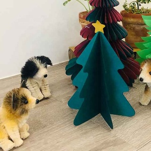 18cm Hauteur des cartes 3D décorations de noël d'hôtel Arbre en papier artisanal pour la déco de table de Noël - Product Image 3