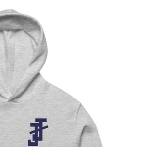 Sweat à capuche gris brodé épais en molleton doux, pull à manches longues, vêtement décontracté pour l'hiver - Product Image 4