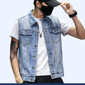 Nuevo Chaleco Vaquero de Secado Rápido de Marca Privada para Hombre y Chaleco Vaquero de Última Moda al Por Mayor a Precio Económico - Product Image 1