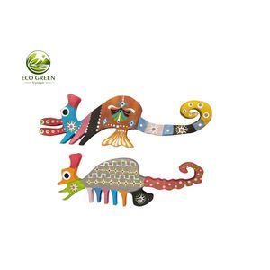 Arte de Pared de Peces de Madera Pintado a Mano, Estilo Art Deco, Escultura de Madera Ecológica con Impresión UV - Product Image 2