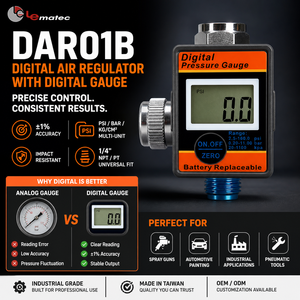วาล์วควบคุมแรงดันลมแบบดิจิตอลขนาดเล็ก พร้อมตัวควบคุมการไหลของอากาศ - Product Image 2
