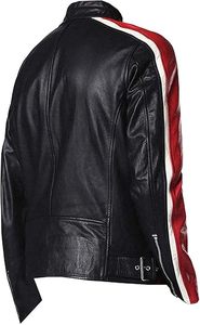 Top Selling Zipper Closure Street <b>Racer</b> <b>Jacket</b> Low MOQ Custom Branding Sheepskin Leather Made Biker Outerwear Coats Male - Product Image 4