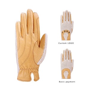 Guantes de Equitación, Diseño de Cuero Duradero y Cómodo, Agarre Antideslizante, Cierre Ajustable con Gancho y Bucle - Product Image 3