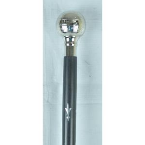 Élégante canne de marche en bois noir avec embout en boule argentée et gravure d'étoile, canne de marche antique faite à la main, designs personnalisables - Product Image 2