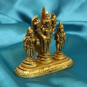 ชุดพระบาลากีเพอรูมัลทองเหลืองทำมือ สูง 8.5 ซม. สำหรับตกแต่งบ้านและวัด - Product Image 3