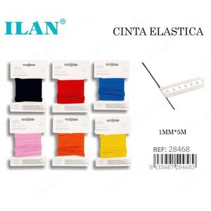 Nastro Elastico ILAN 1mm x 5m Multicolore per Cucito e Artigianato - Product Image 1
