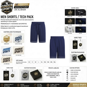 Shorts pour hommes sur mesure de style nouveau, 100% coton, décontractés, couleur unie, matière à séchage rapide - Product Image 4
